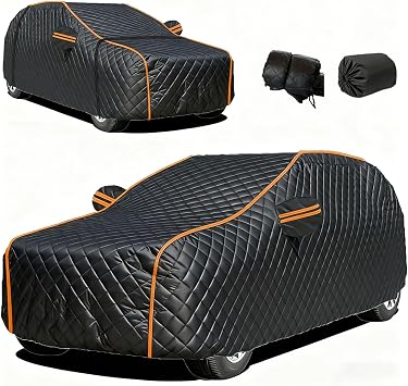 Thick Hail Protection Car Cover Compatible with N .issan Ariya 2022-2025,Rofoco Full Car Cover All-Weather Anti-Hail Waterproof UV Resistant Windproof,Custom Fit Outdoor for Sedans/SUVs/Trucks