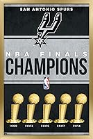 Vista 14 de Trends International NBA San Antonio Spurs - Póster de pared de Champions 23, 34 pulgadas de largo x 22.4 W, versión premium sin marco