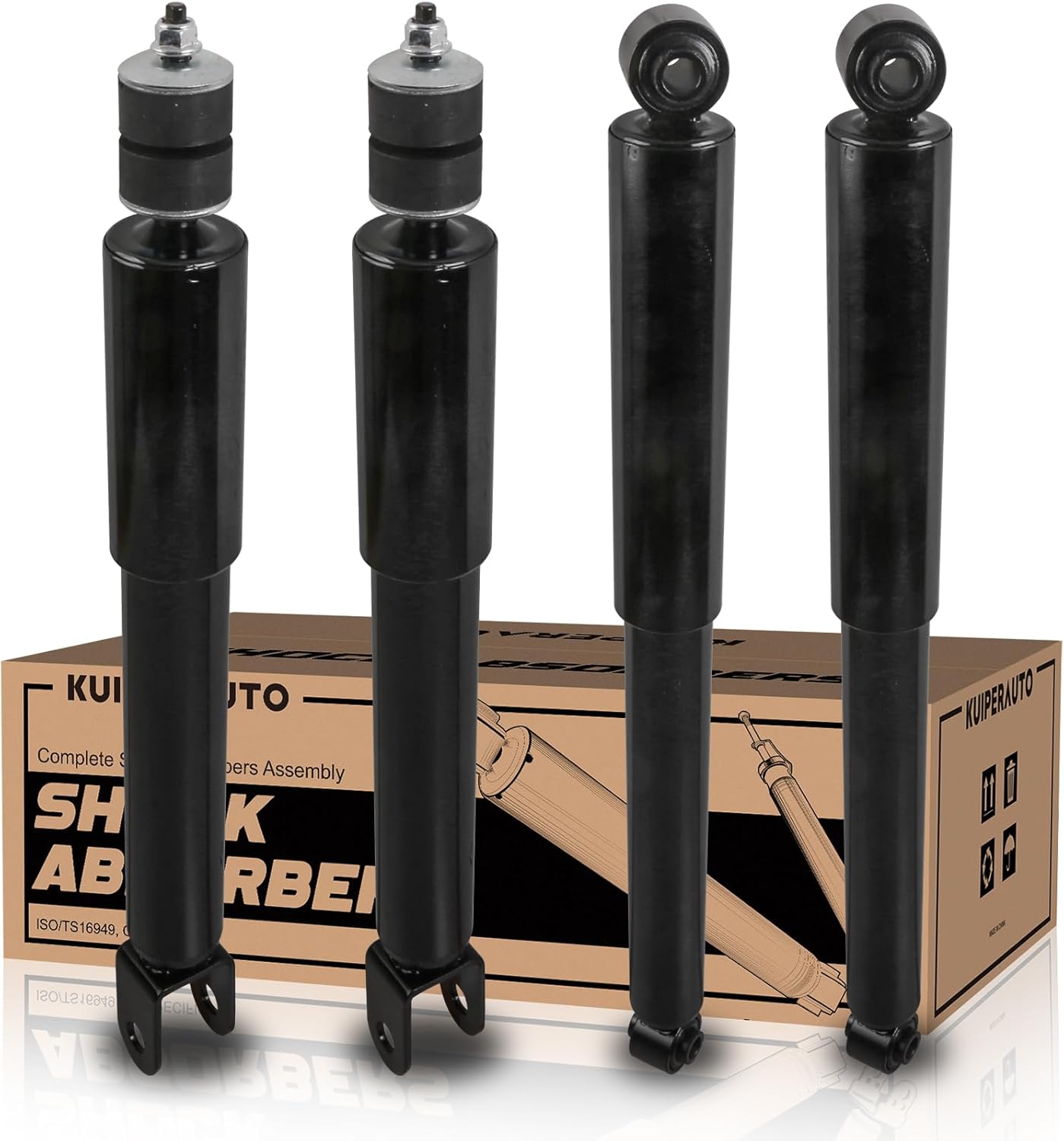 Front and Rear Complete Shock Absorbers Struts Assembly Set 344381 344384 37178 Compatible for 2002-2006 Chevy Tahoe Avalanche Suburban/GMC Yukon Yukon XL Shocks strut Replacement 4PCS