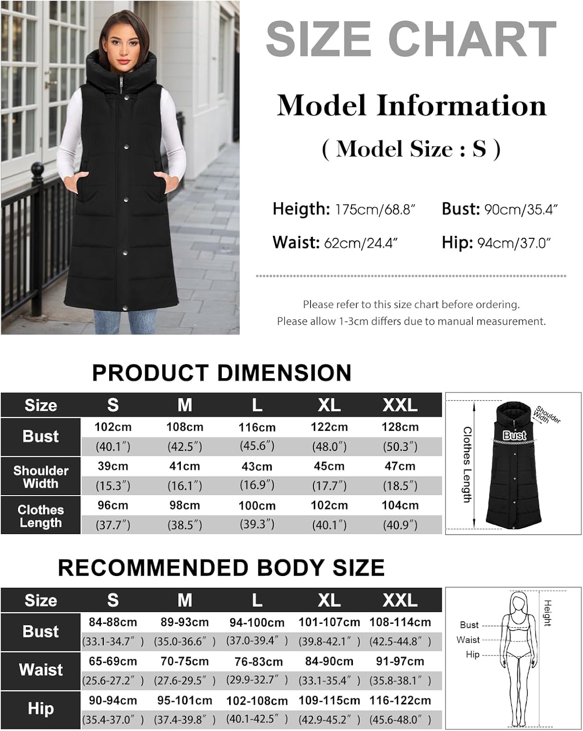 HEEKPEK Long heated vests for women with 18400mAh Long-Lasting Battery, 6-Zone Heated Coat for Outdoor Winter - Image 7