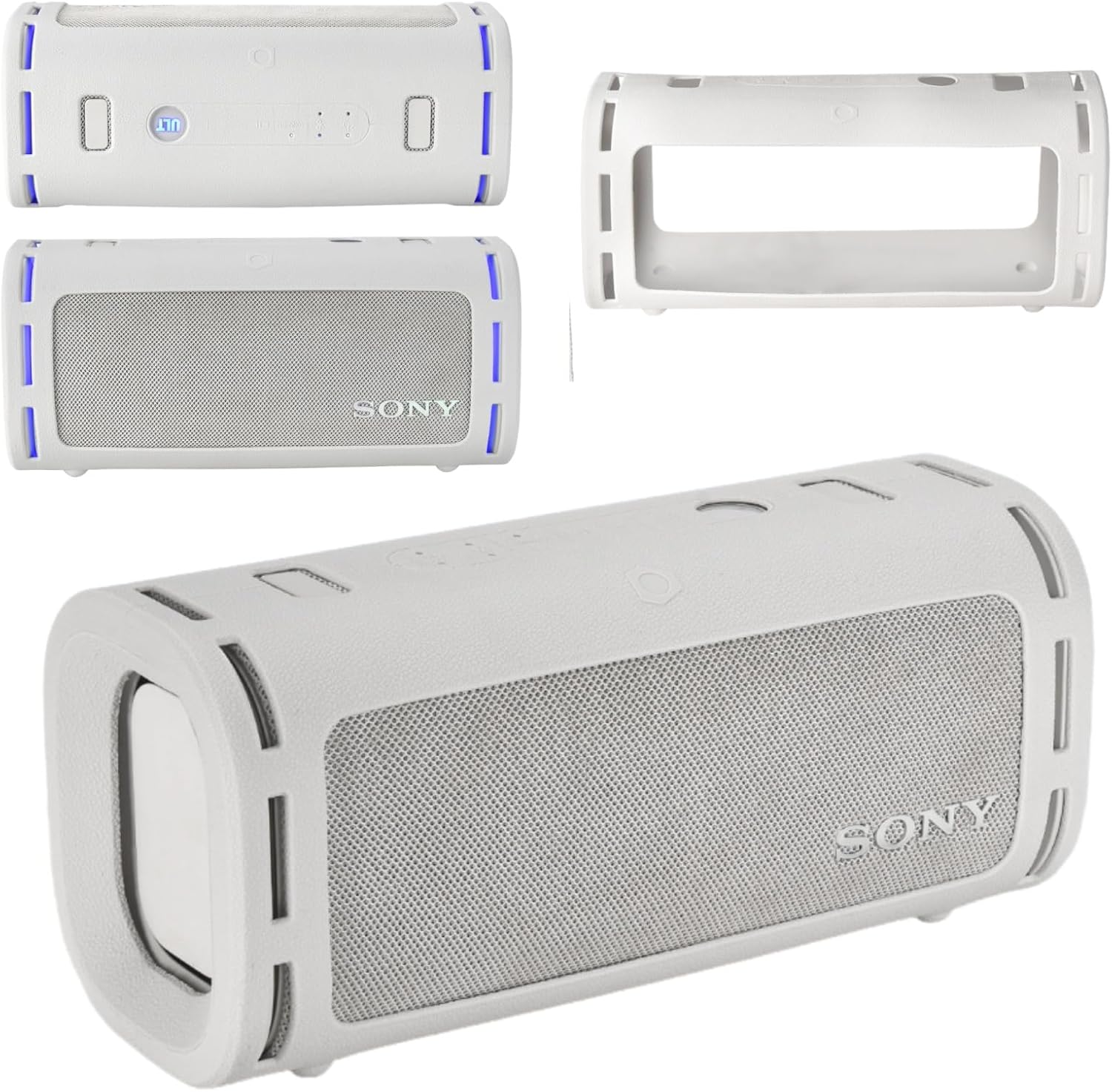 Silicone Case for Sony ULT Field 5, Protective Carrying Cover for Sony ULT Field 5 Speaker Accessories (White)