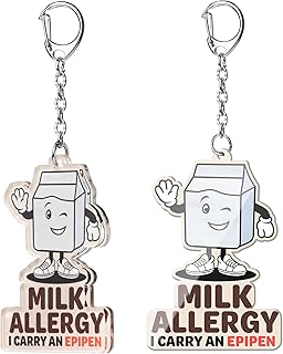 Kids' Food Allergy Alert Bracelet – Band with Multiple Allergy Charms: Peanut, Nut, Dairy, Fish, Asthmatic, Milk – Fun Med...