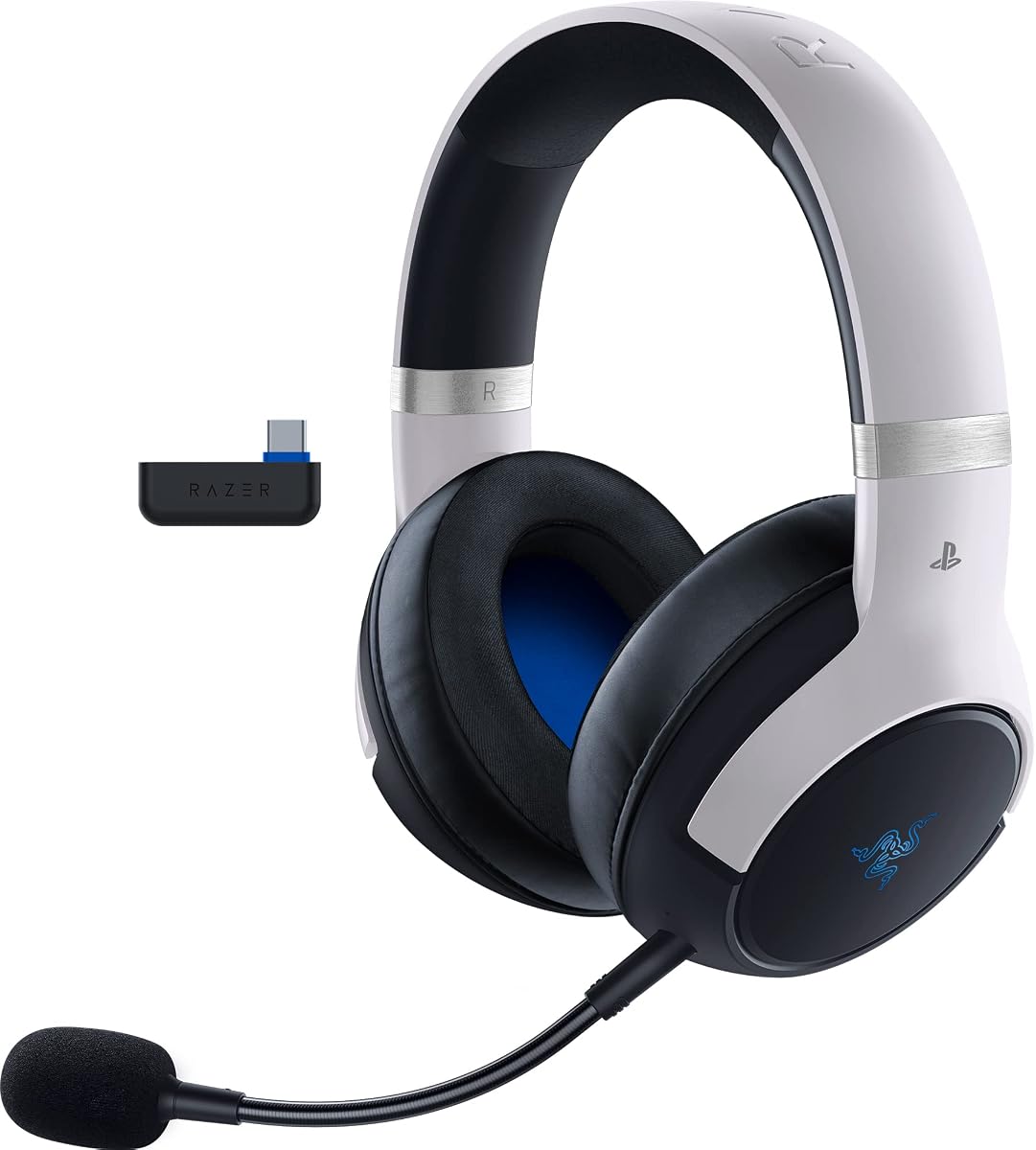 Razer Kaira Pro HyperSpeed Wireless Gaming Headset with Haptics for Playstation 5 / PS5, PS4, PC, Mobile: Titanium 50mm Drivers - Hybrid Mic - (Renewed)