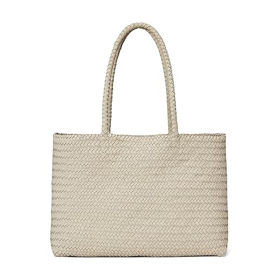 Madewell Handwoven Leather Tote Tote Handbags Alabaster
