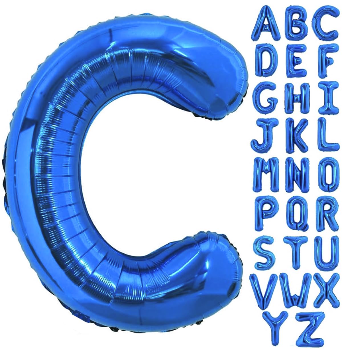 40 Inch Blue Letter C Balloons Alphabet C Letter Balloons Foil Mylar Big Letter Balloons for Birthday Party Anniversary New Year Graduation Wedding Decorations