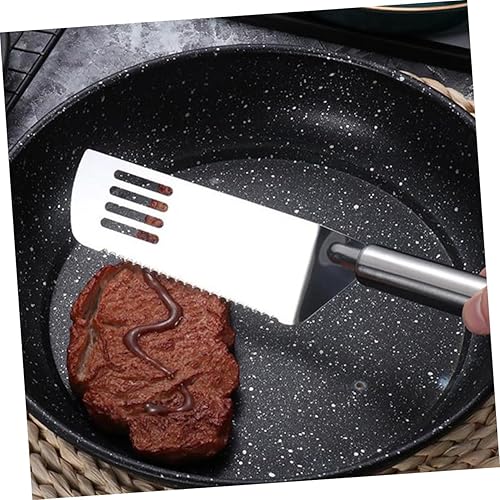 Miniatura 4 de Juego de 3 espátulas de cocina de acero inoxidable, espátula para tortas, espátula, espátula volteadora de carne, albóndigas, utensilios de cocina,
