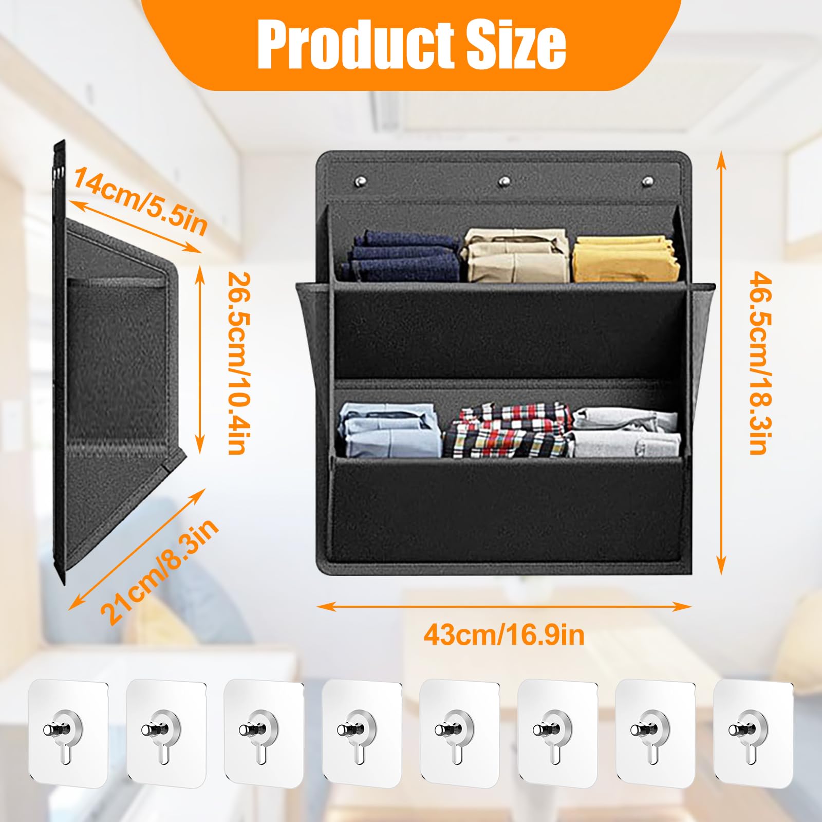 2 pezzi organizer per scarpe per camper con nastro adesivo da appendere sopra la porta scarpiera pieghevole da appendere grandi tasche profonde armadio stretto salvaspazio organizer