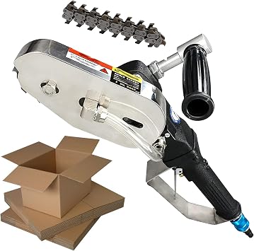 Pneumatic Cardboard Carton Box Waste Stripper, Cardboard Trimming Tool Paper Edge Cutting Tool Machine,Carton Box Waste Stripper with Alloy Steel Chain,Mteeth Mteeth+doubleclaws