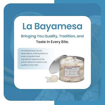 La Bayamesa || Coco Blanco || 3lb || (Coconut & Milk Candy Snack) coconut yogurt || coconut cookies || (pack 24)
