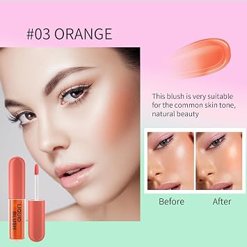 Liquid Cream Blush Stick - Soft Cream Liquid Blush, Long-Wearing Smudge Proof Makeup Blush for Face Cheeks Natural Looking