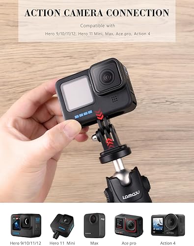 Miniatura 6 de Lammcou D-Ring 14" Montaje de tornillo adaptador de montaje para trípode de cámara monopie o placa de liberación rápida - 2 piezas