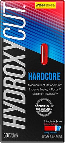 Hydroxycut Hardcore suplemento probado científicamente para energía pérdida de peso 60unidades