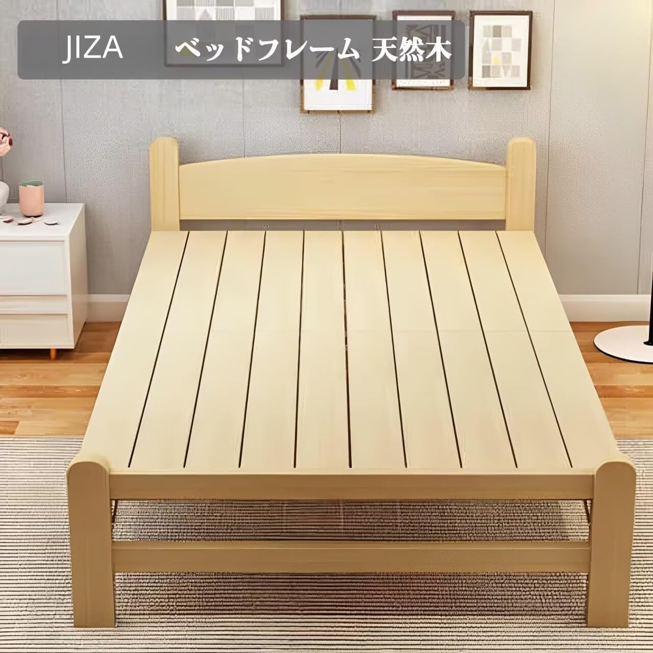 [ZOOBLY]ベッドフレーム シングル すのこ 天然木 折りたたみベッド ZOOBLY]ベッドフレーム シングル すのこ 天然木 折りたたみ