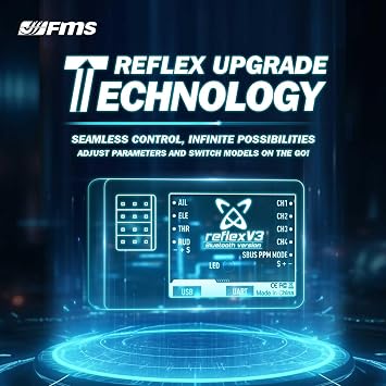 Fms RC Airplane Reflex V3 Mini Gyro Flight Control System for Remote Control Aircraft Plane Reflex V3 Stable Flight Controller