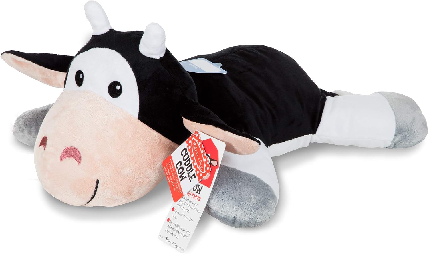 Melissa & Doug Cuddle Cow Jumbo Plush Stuffed Animal with Activity Card