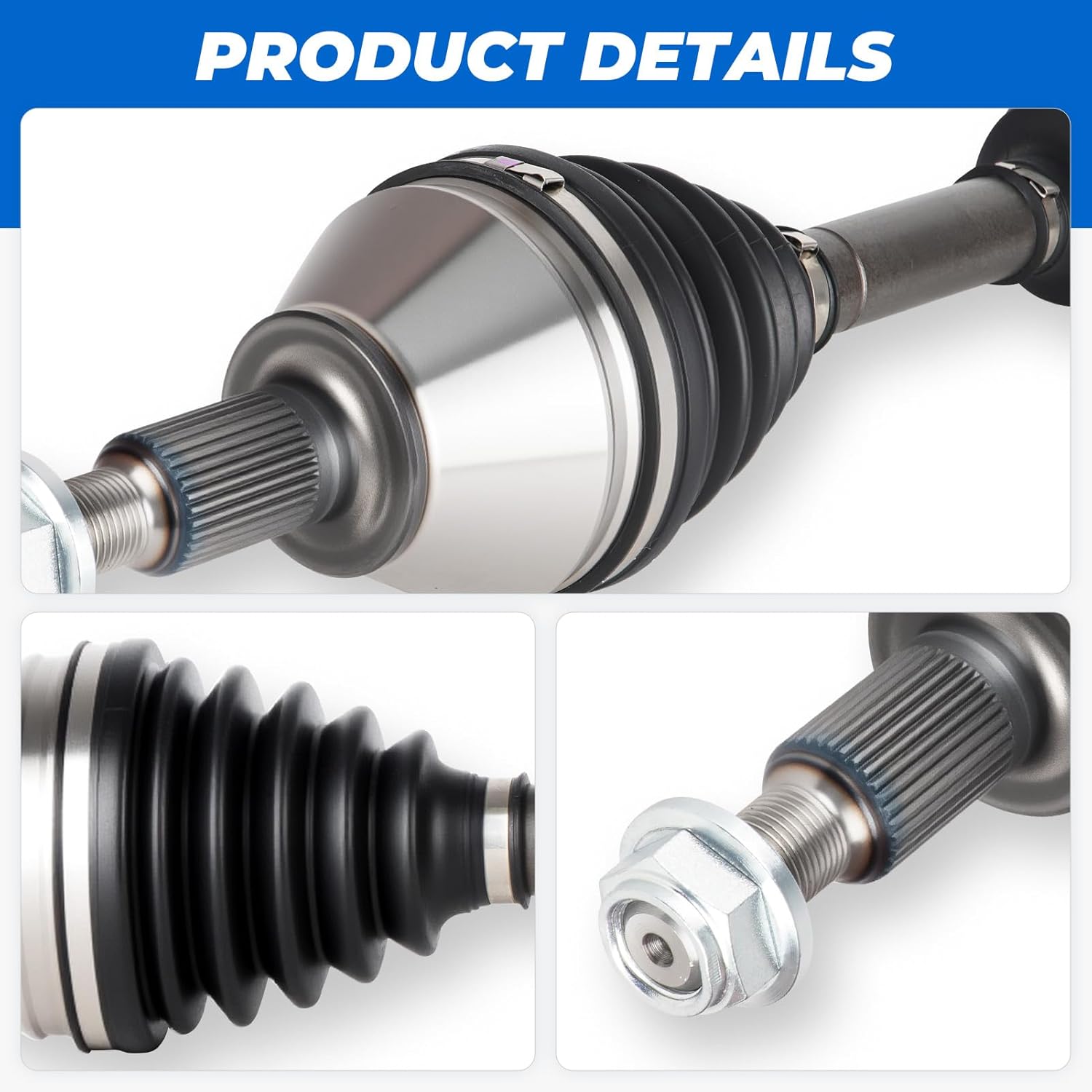 TadaMark 2PCs Front CV Axle Shaft Assembly Fit for Ram 1500 2012-2022 3.0L 3.6L 4.7L 5.7L 4WD, for Ram 1500 Classic 2019 2020 3.0L 3.6L 5.0L 4WD, Left and Right Side