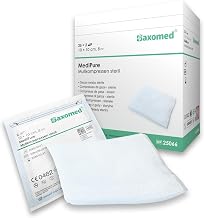 Compresses 10 x 10 Sterile Pack of 50 Gauze Compresses 8-Way | Gauze compresses 10 x 10 sterile, 10 cm x 10 cm, 100% cotton, 17-ply according to DIN EN 14079-VM 17