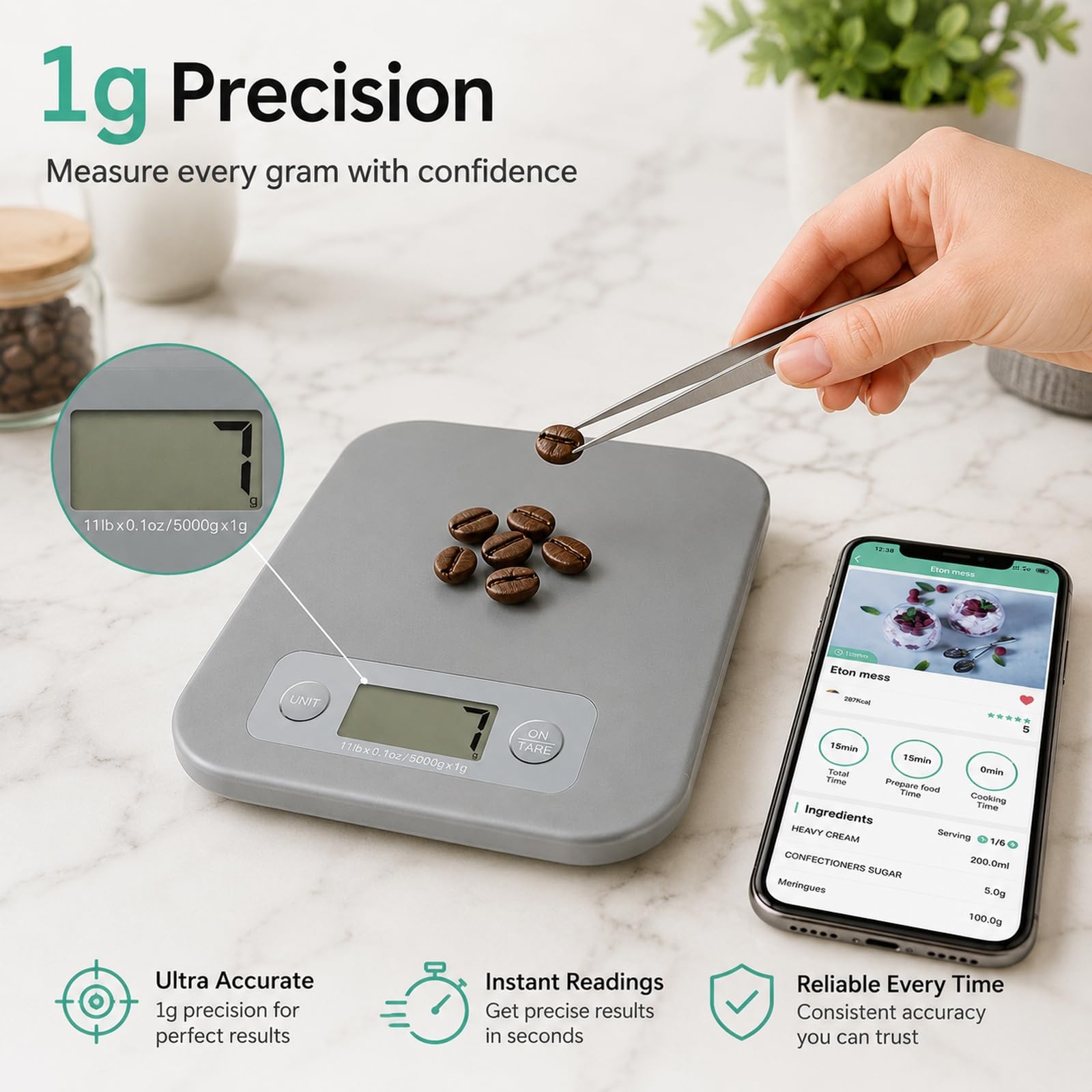 Smart Food Scale - Calorie Counting & Nutrition -4