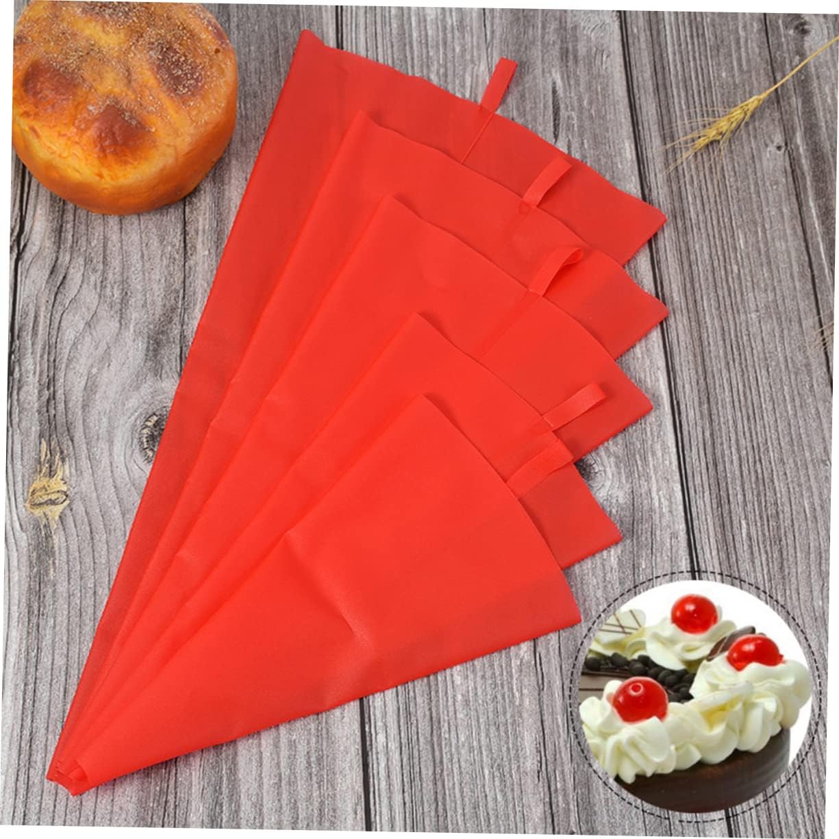 Reusable Pastry Bags 5Pcs Tpu Washable Piping Set for Kitchen Baking
