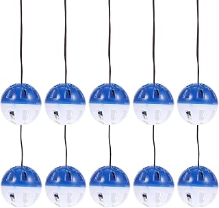 Ipetboom 10pcs Small Pet Toys Cat Toys Toy Cat Balls Hamster Teasing Toy Cat Teasing Bell Hamster Bell Indoor Cat Bell Cat Ball Toy Bearded Dragon Toys Pet Supplies Plastic Jingle Cat