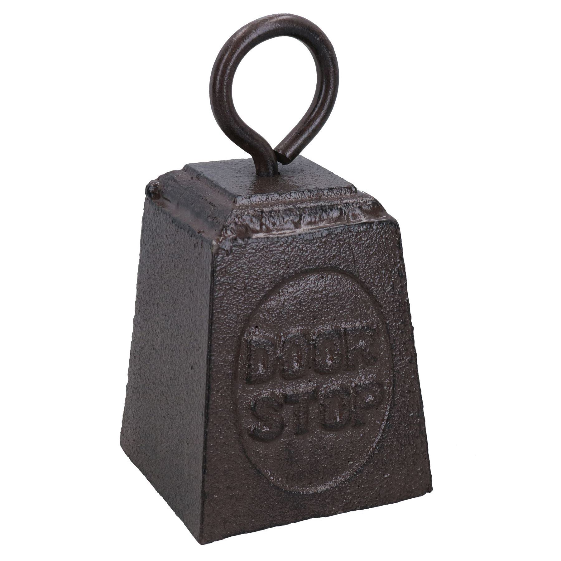 Ab Tools Brown Weight Door Stop Cast Iron Metal Doorstop Rustic House Home Stopper Wedge