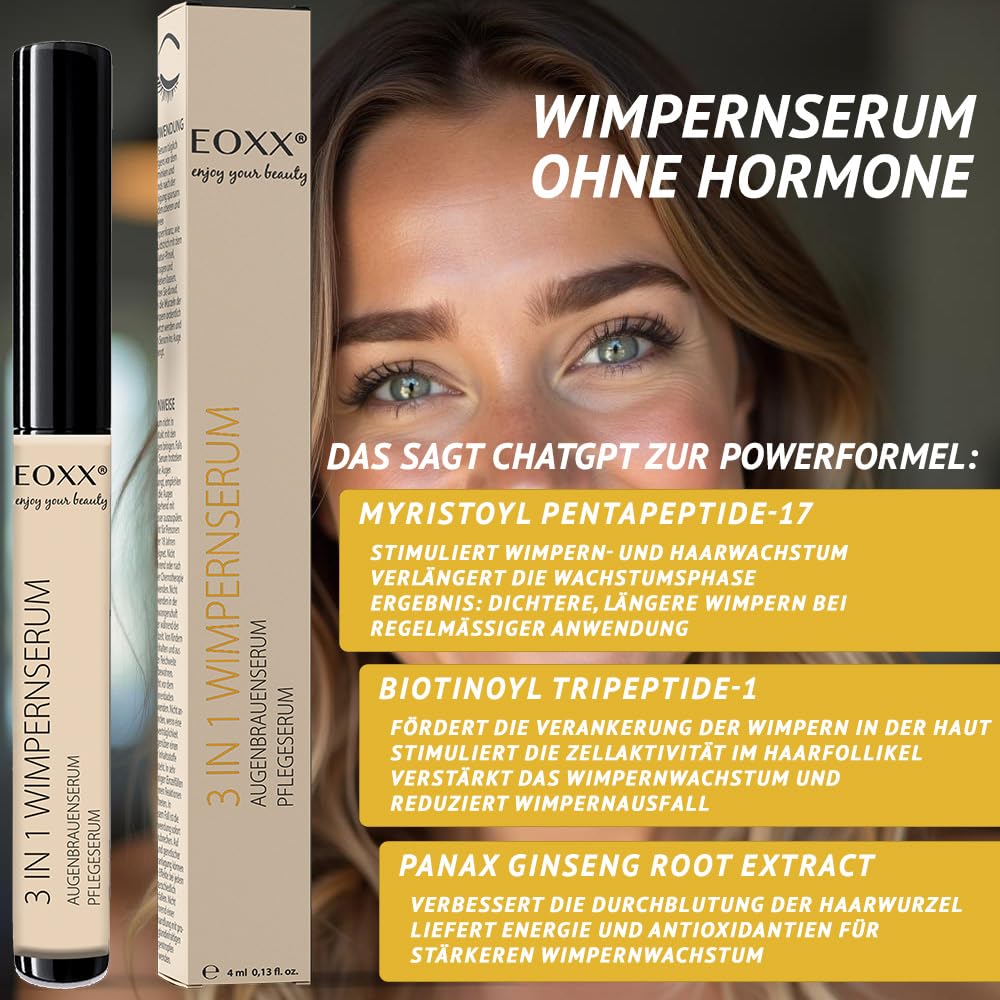 Serum do Rzęs i Brwi, do Wzrostu Długich i Naturalnych Rzęs, 3 ml