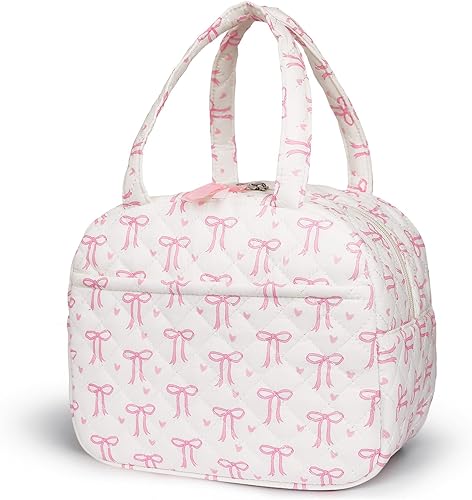 Miniatura 9 de Lonchera acolchada para mujeres, lonchera para niñas adolescentes, bonitas bolsas de almuerzo florales para el trabajo, escuela, oficina, picnic,