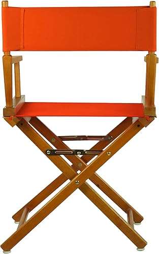 Miniatura 7 de Casual Home - Silla de director de 18.0 in, marco de roble miel con lienzo naranja