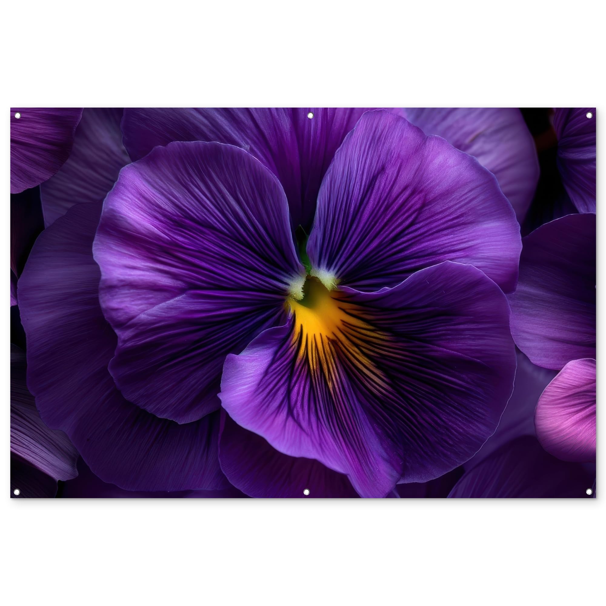 MuchoWow© Decoracion Jardin Exterior Decoración Pared Póster De Jardín | 180x120 cm - Balcón Wall Decoration Patio Posters Decorativos Terraza Morado - Violín - Profundidad