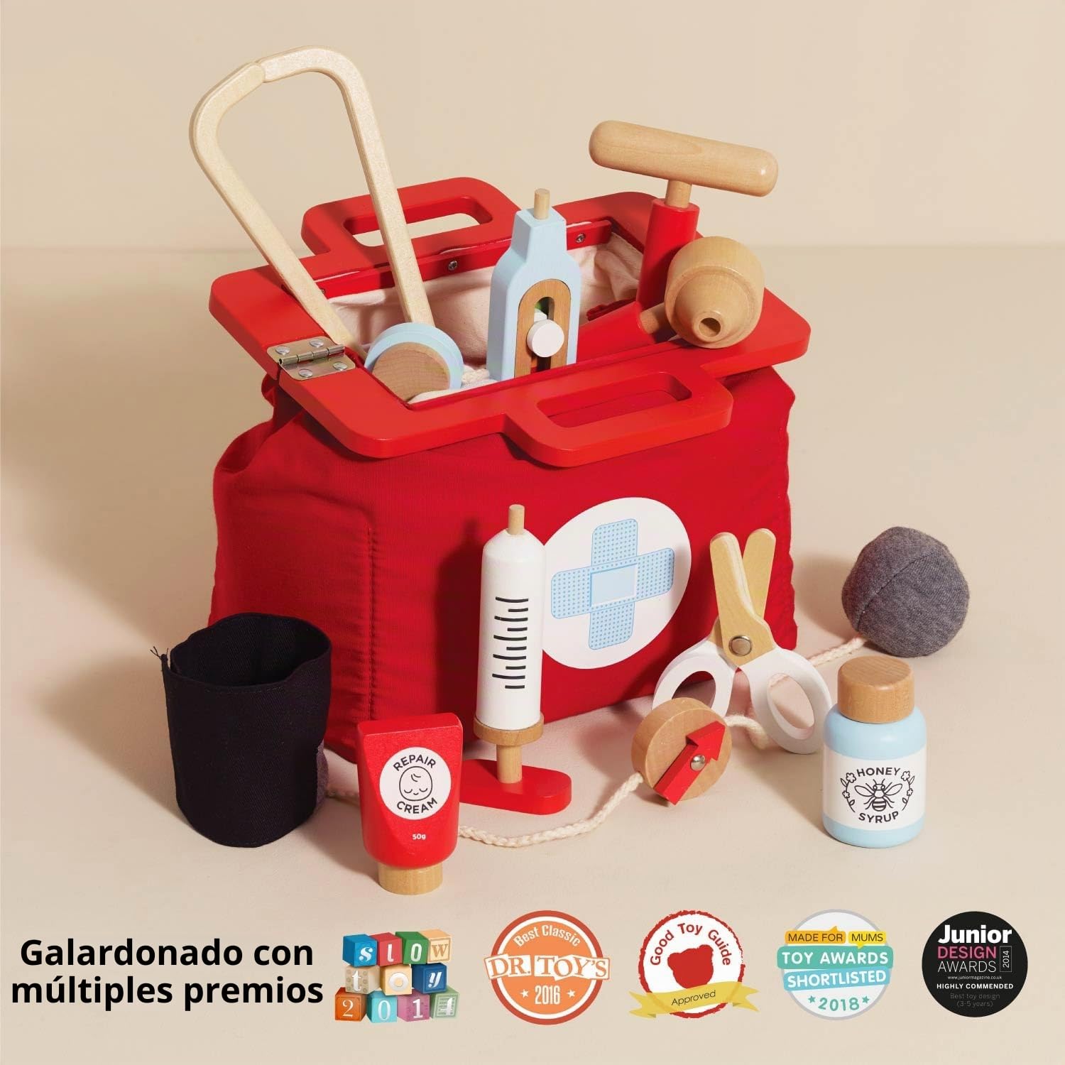 Le Toy Van - Juego simbólico de imaginación | Maletín de Médico de juguete para niños y niñas | Juego de imitación Honeybake | A partir de +3 años