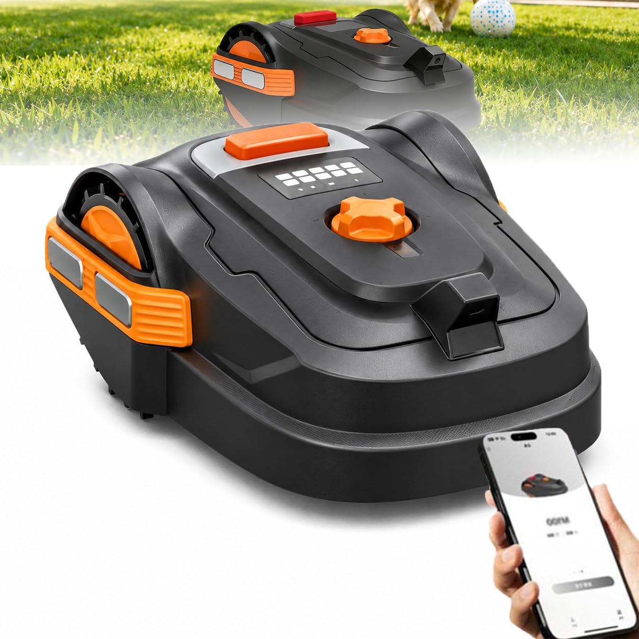Robot Cortacésped Sin Cables Perimetrales, área De Corte 300 M² | Detección De Obstáculos Por Visión Ia, Mapeo Automático Y Control Por App, Altura De Corte De 20 a 60 Mm