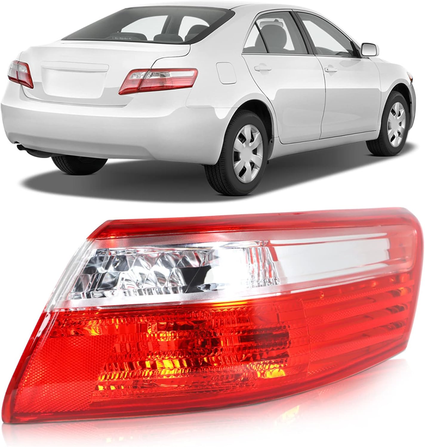 Outer Piece Rear Tail Light Brake Lamp Passenger Side Replacement for Camry 2007 2008 2009
