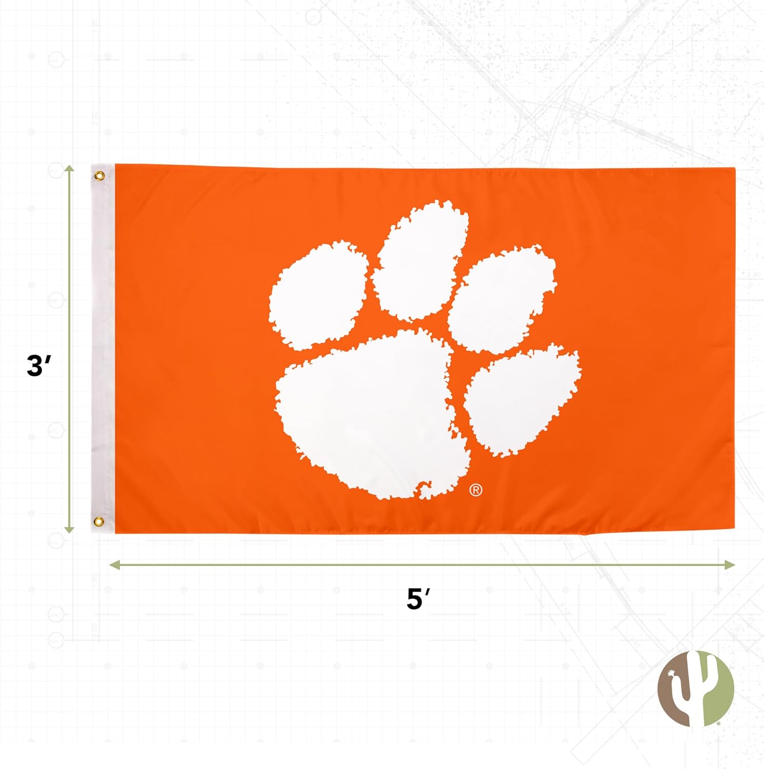 Desert Cactus Clemson University Flag Double Sided Tigers Banners 100% Polyester Indoor Outdoor 3x5 feet Flags (Double Sided - Flag A) - Image 3