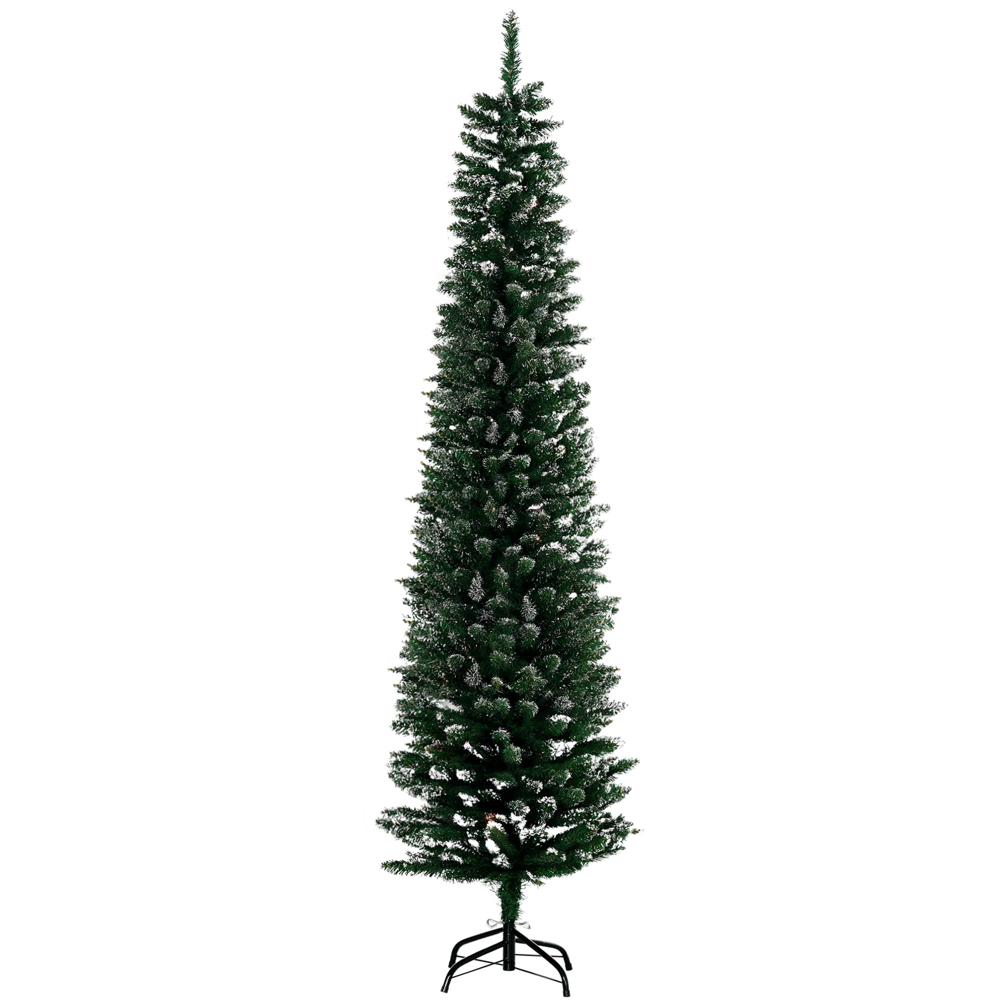 HOMCOM Árbol de Navidad Grande 190 cm Árbol de Navidad Artificial Verde | 570 Ramas, Soporte de Metal, para Salón Interior