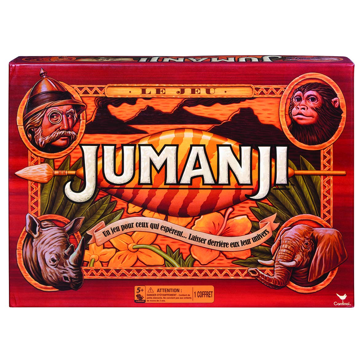 Spin Master Jumanji Das Spiel – Gesellschaftsspiel für die ganze Familie – Retro Edition – 2-4 Spieler – Ab 5 Jahren