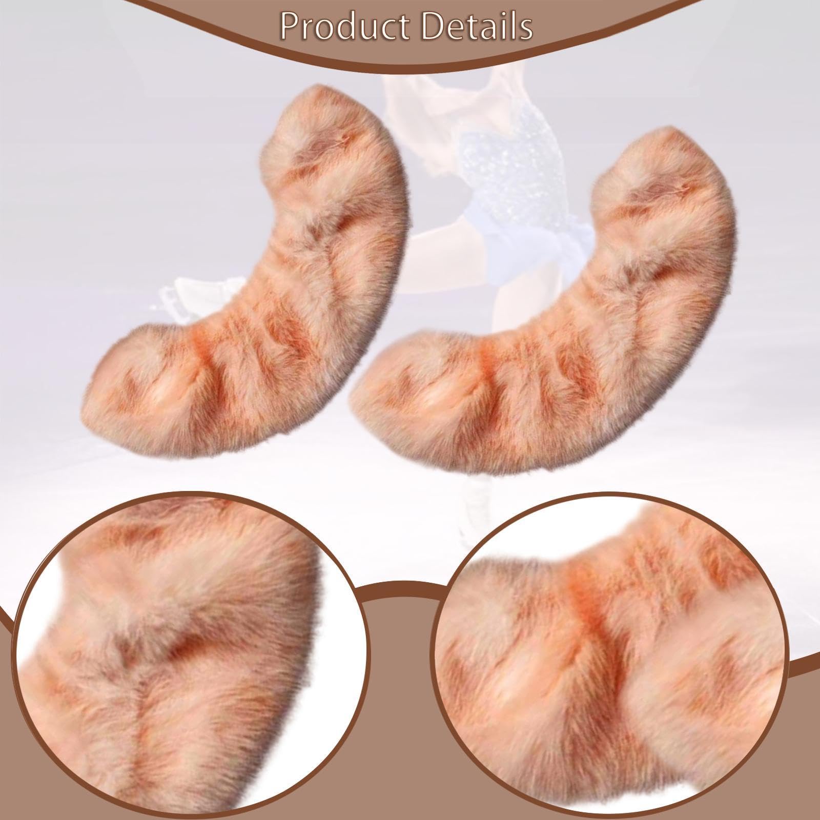 Oshhni Lot de 2 Couvre-Patins à Glace, Accessoires de Protection et de décoration, pour Le Sport et Le Patinage, compatibles avec Les Patins de Hockey.