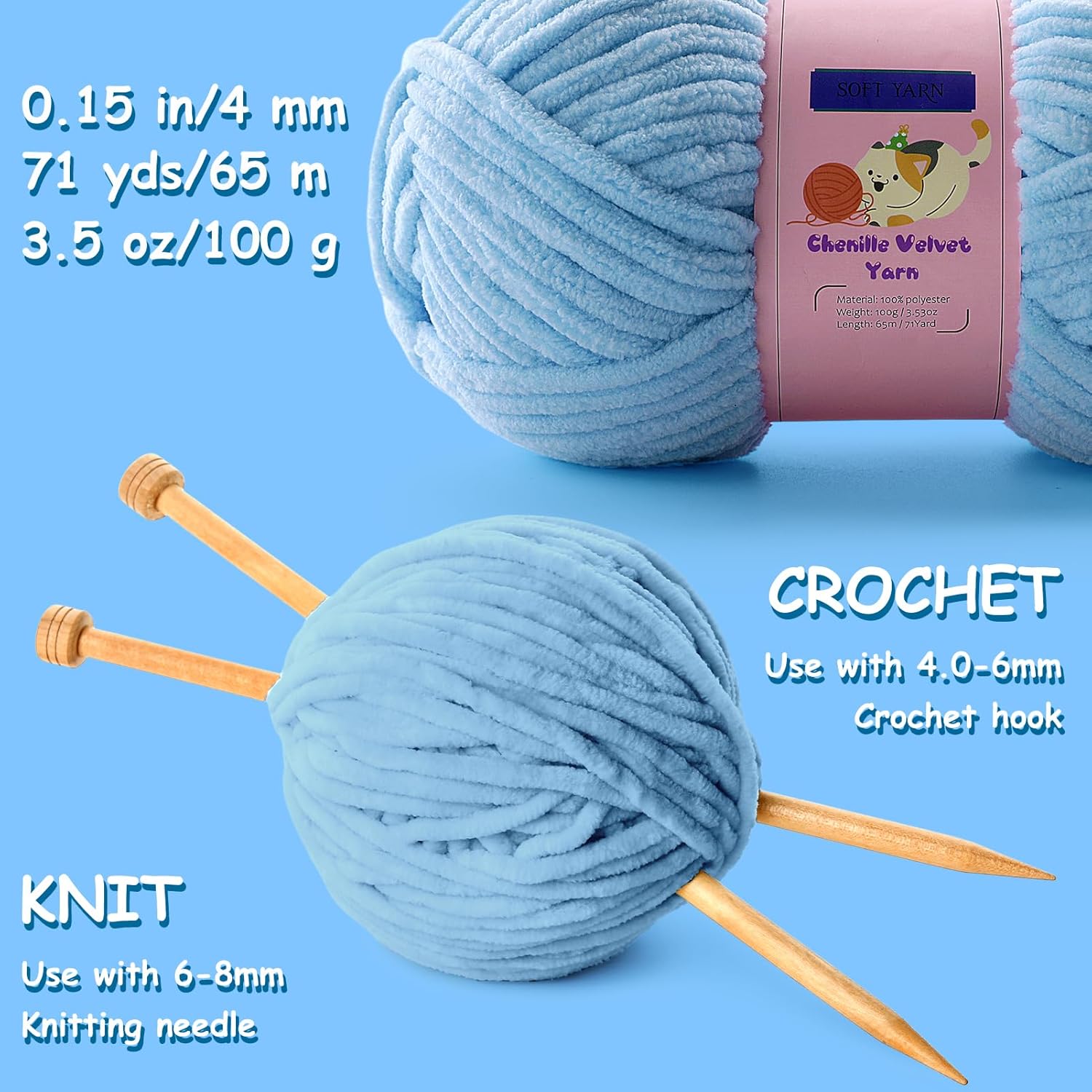 3 Pack Chunky Yarn for Crocheting - Chenille Bulky Blanket Yarn for Crochet and Knitting Blankets, Amigurumi, Craft, Hat, Shoes, Plush Fluffy Soft 71 yds/3.5 oz Each Skein (Jujube Red)