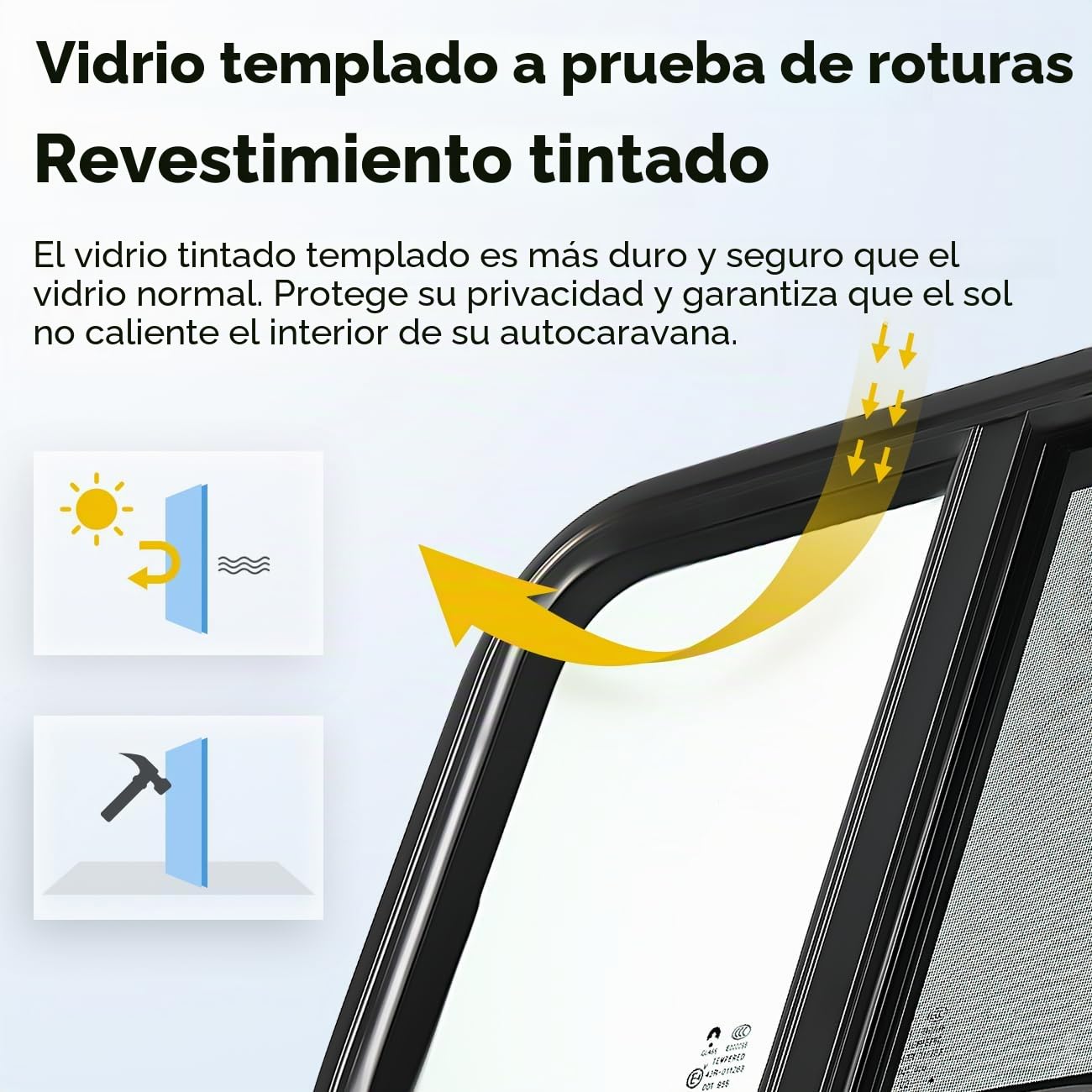 GEARMONSTER Ventana lateral para caravana, ventana deslizable para autocaravana, ventana tintada para remolque, ventana RV, ventana para autocaravanas, remolques 700x400mm ventana para remolque