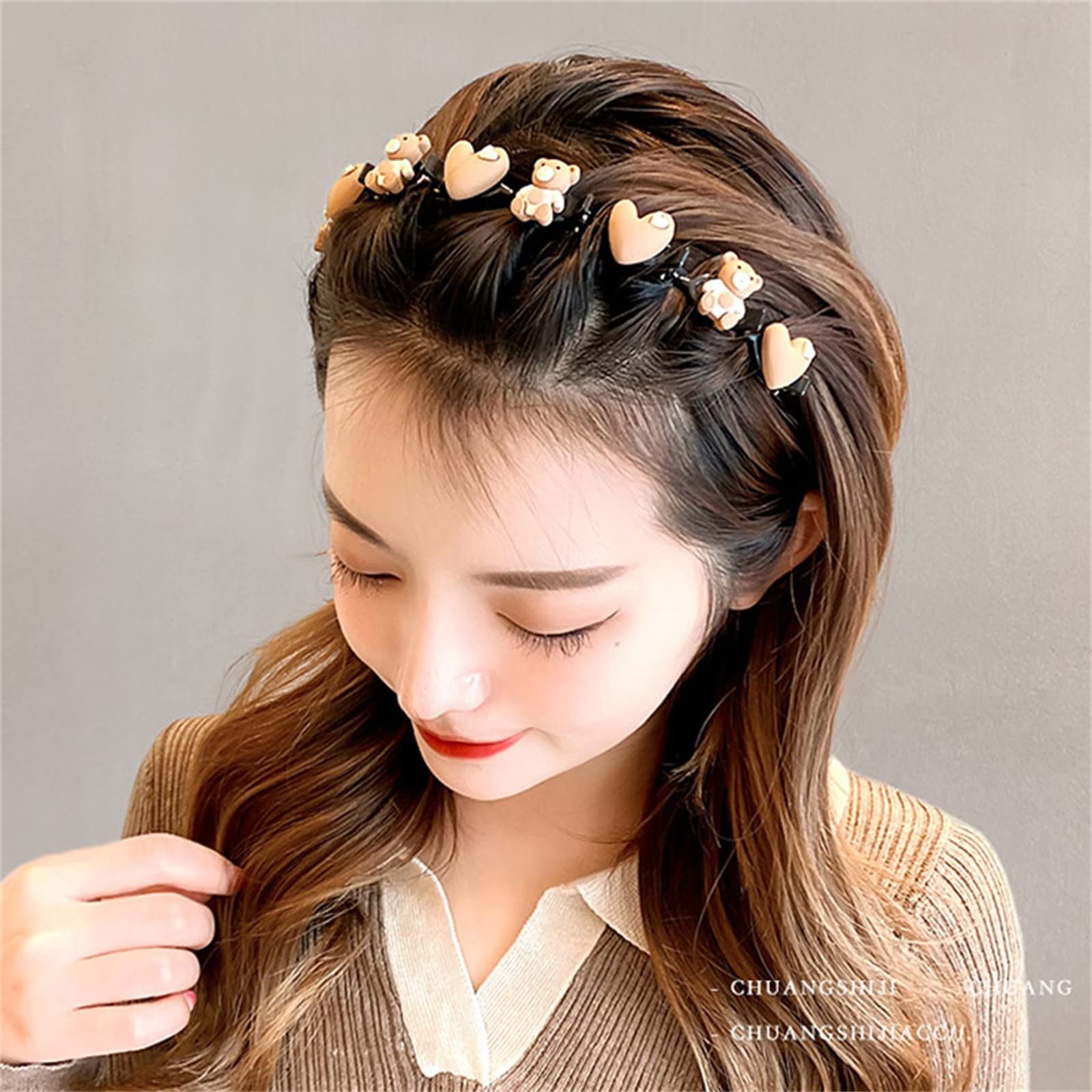 Women's Hair Clips, Cartoon Elements Braideds Hair Clips Hair, Hair-Hoop Magical Effect Headbands For Women Hair Styling
