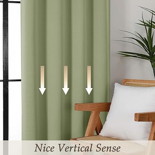 Miniatura 174 de Gwine Cortinas opacas para sala de estar de 63 pulgadas de largo, con aislamiento térmico, cortinas opacas para decoración de dormitorio con Azul