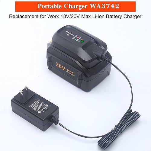 Miniatura 3 de WA3742 Reemplace el cargador de batería de litio worx 20v WA3742 WA3732 para cargar la batería de litio Worx 20V MAX WA3520 WA3525 WA3512 WA3512.1