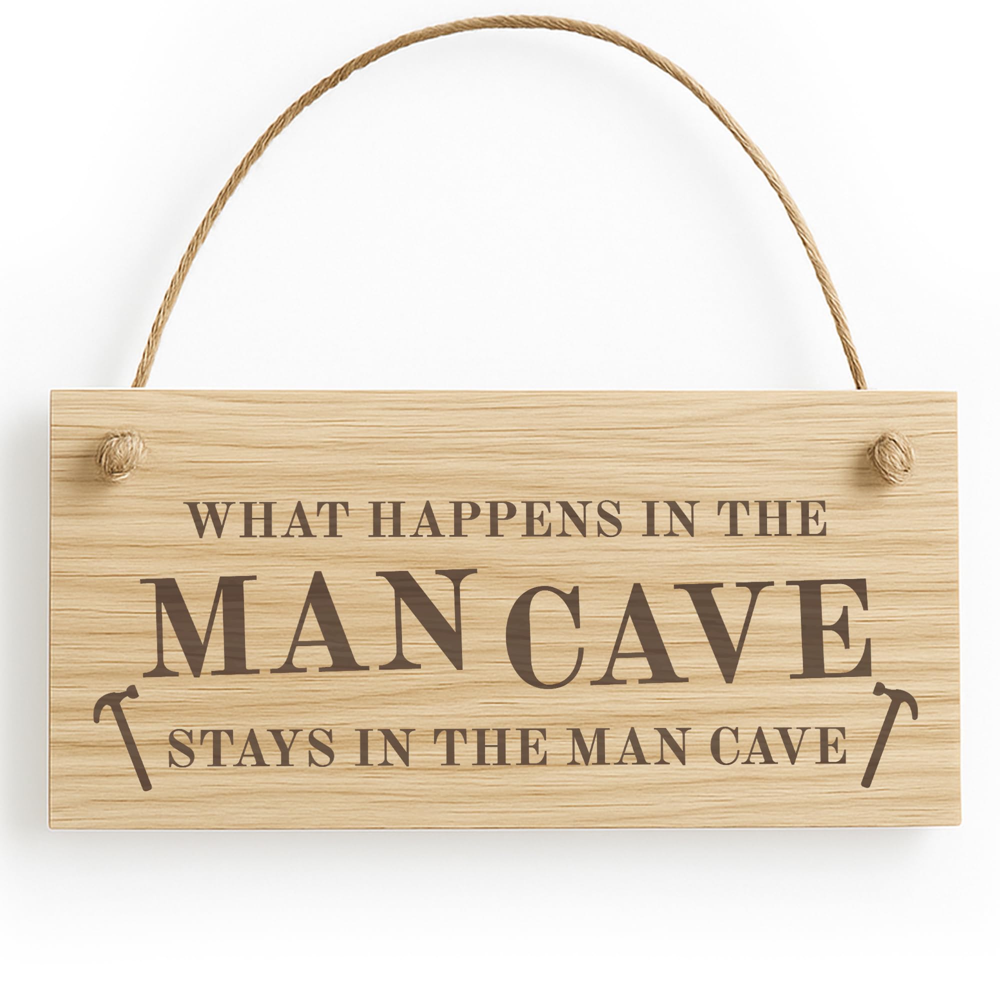 Red Ocean Man Cave Sign Hanging Wood Plaque Shed Garage Sign Dad Daddy Grandad Uncle Gift Gift For Men