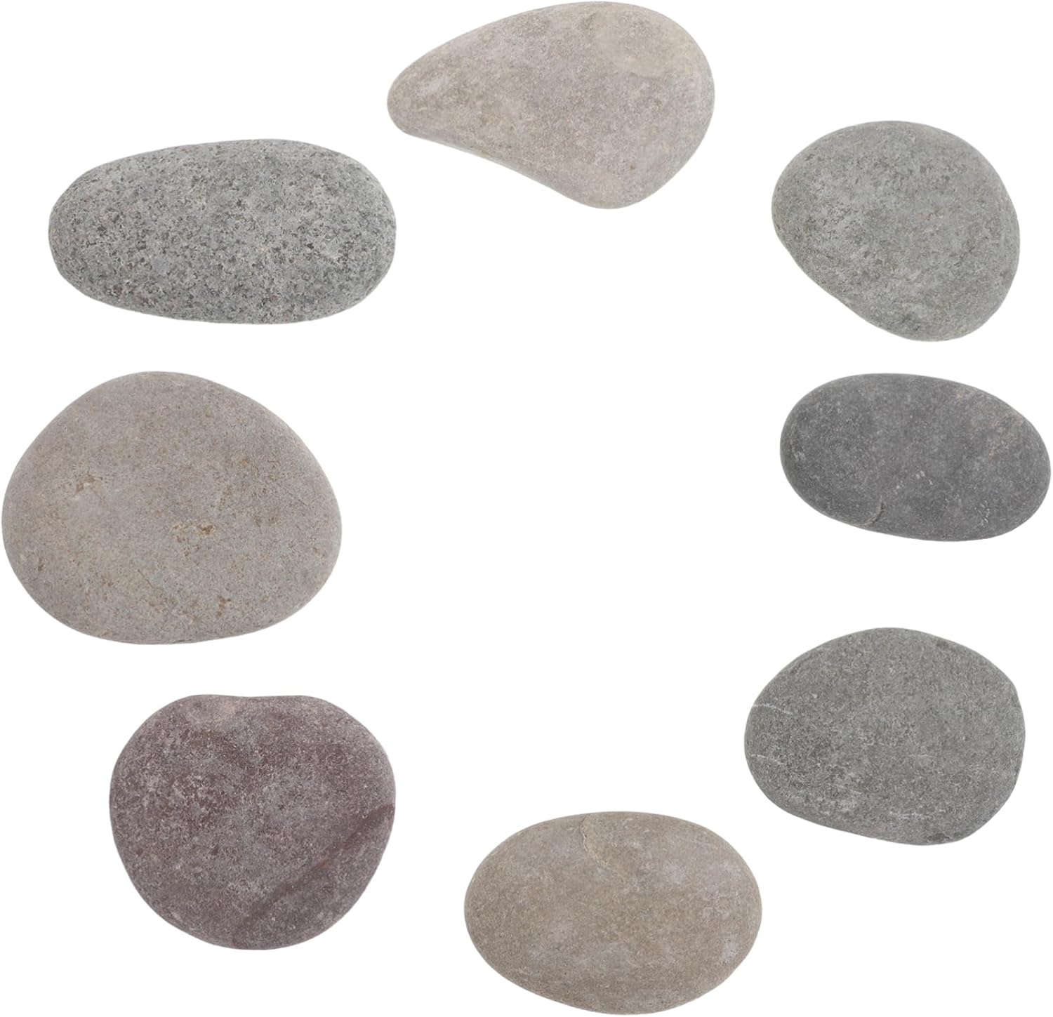 NUOBESTY 8pcs Hand Painted DIY Rocks for Boys and Girls Painting Rocks Landscape Decorative River Stones for Crafts