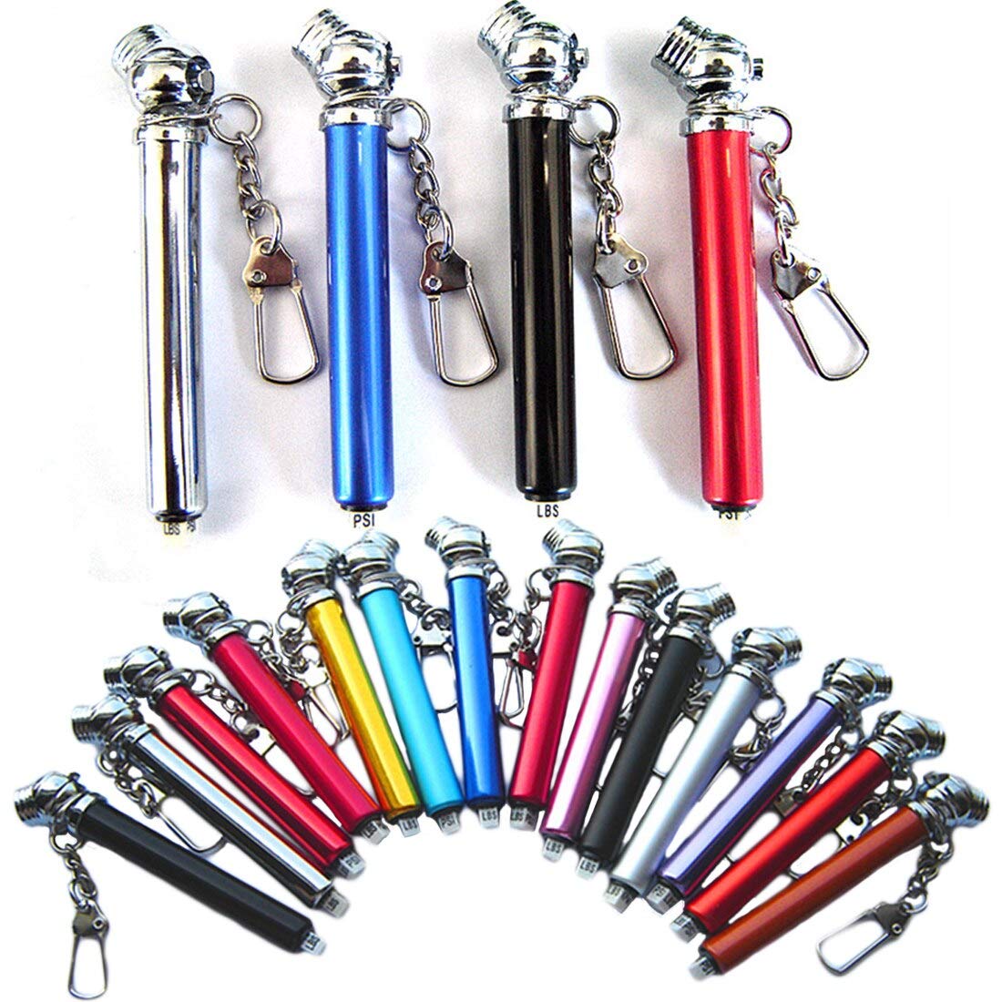 Manometro Portatile Misuratore di Pressione dell'Aria dei Pneumatici Penna del Veicolo Auto Moto Pneumatico Misuratore di Test Penna Silvery 5-50 PSI Strumento di Diagnostica