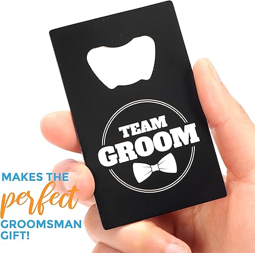 Vista 5 de Abridores de botellas para padrinos de boda (paquete de 10) regalos para padrinos de boda I Team Groom Gifts