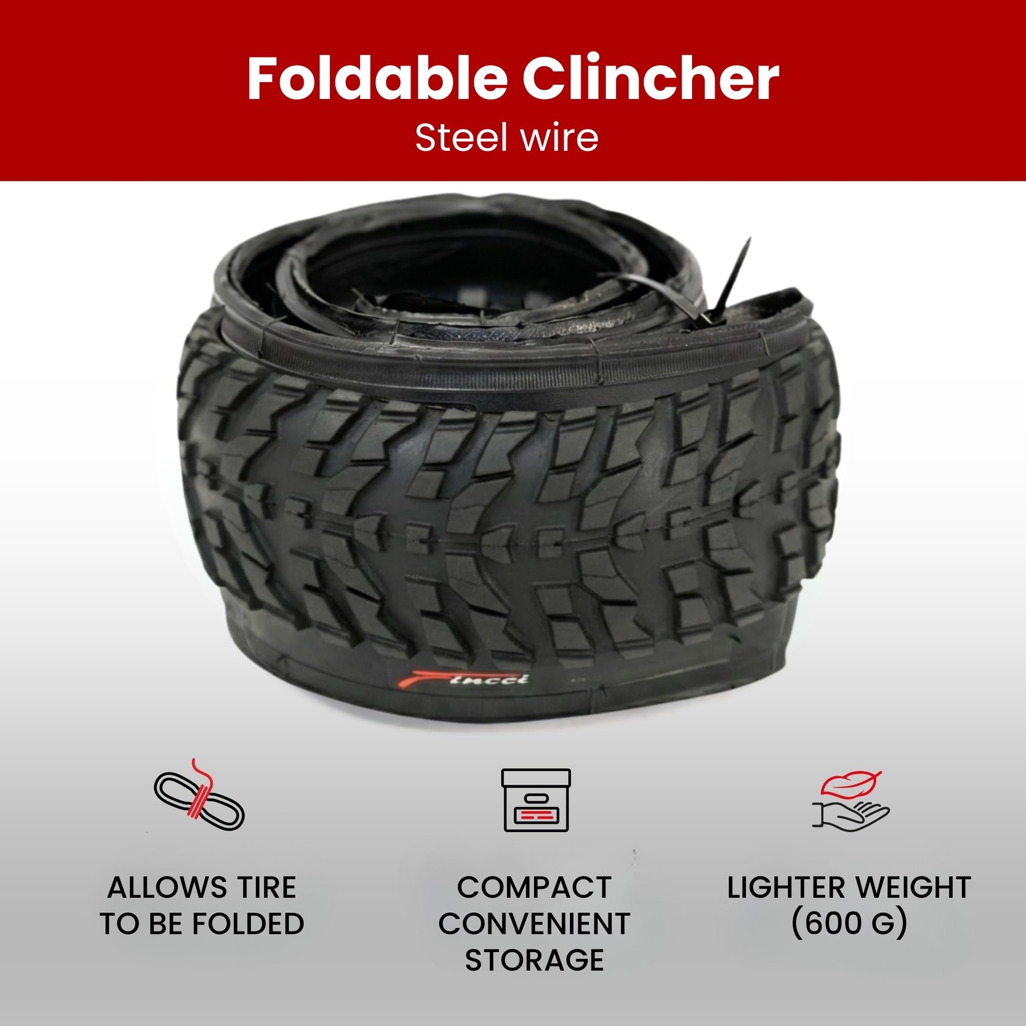 Fincci Bici Copertoni 20 x 1.75 Pollici-Coppia Pieghevole Nero Pneumatici con 2 camera d’aria Schrader 47-406 - Gomme 20" per Bambino & Adulto - Pack da City & Freestyle & Strada & Piene Biciclette