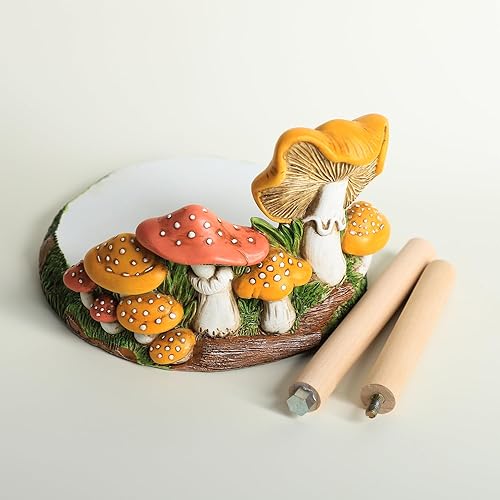 Miniatura 7 de Soporte para toallas de papel con patrón de hongos retro, exhibición de manualidades de resina para encimera de cocina, cafetería, restaurante