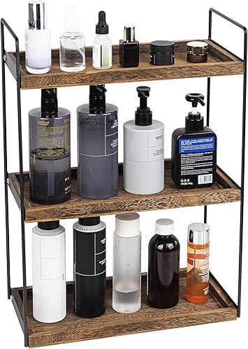 Organizador de encimera de baño de 3 niveles, organizador de encimera, estante de pie, estante de almacenamiento de encimera, estante de fregadero