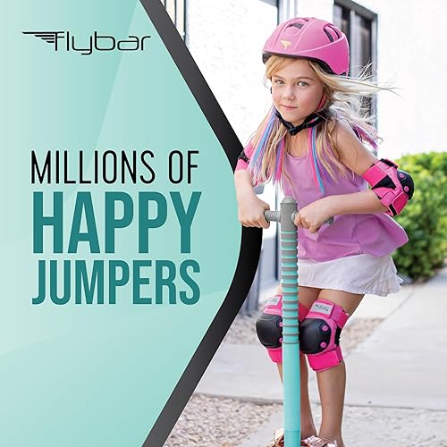 Miniatura 5 de Flybar Maverick Pogo Stick para niños a partir de 5 años, 40 a 80 libras, perfecto para principiantes, asas de fácil agarre, clavijas