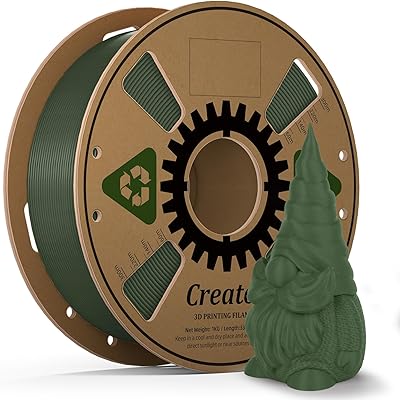 19 – Creator Rapid PLA 3D Printer Filament 1.75mm, High Toughness, High Fluidity 3D Printing Filament 1kg Spool, Olive Green